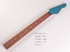 LUTHIER SPECIAL - XGP ST RW Neck 22 Stainless Frets, Ball Ends, Aqua Big Flake Metal Cap